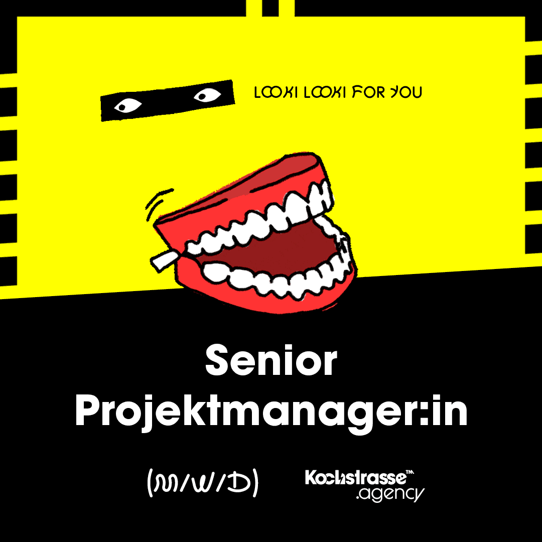 Stellengesuch Kochstrasse Jobs kochstrasse.agency giphy gif zähne, rebel, gebiss, senior, projektmanagement, management