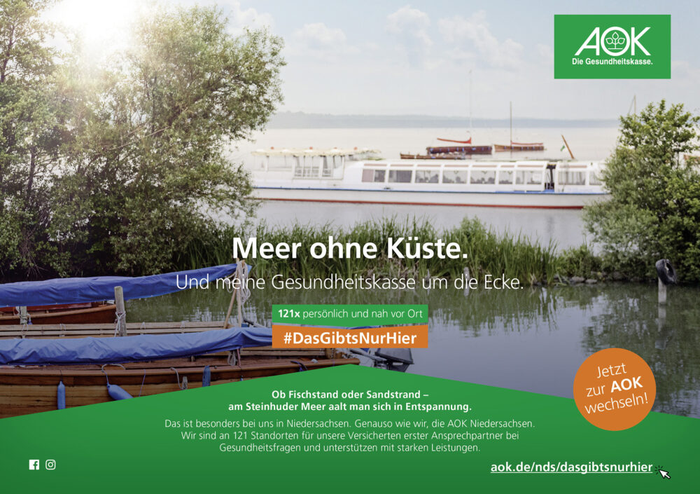kochstrasse.agency Credentials & Cases – AOK Niedersachsen – #dasgibtsnurhier Regionalisierte Jahreskampagne 2019