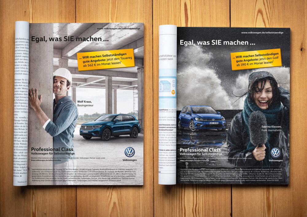 kochstrasse.agency Credentials & Cases – Professional Class Kampagne für Volkswagen AG